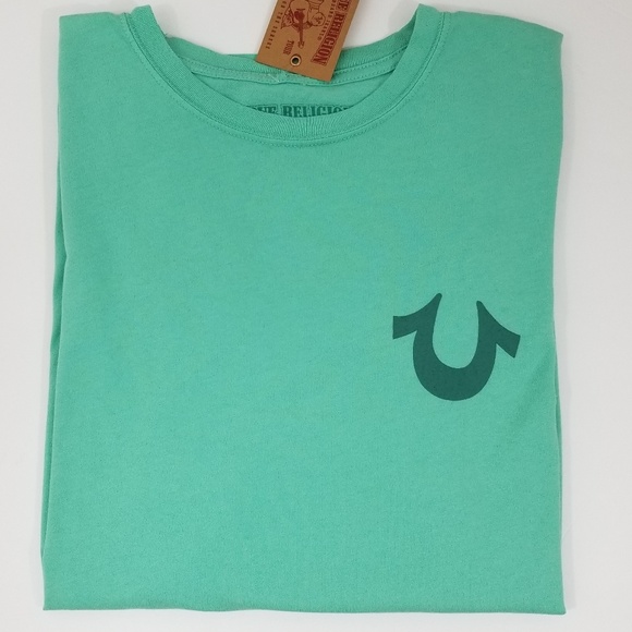 True Religion Other - True Religion Mens T-Shirt Green Graphic Tee New